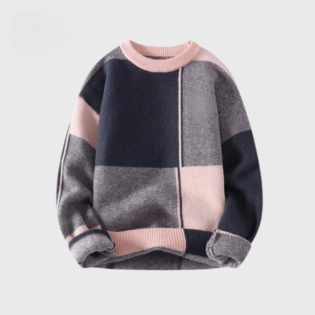 Retro Vintage Block Knit Sweater